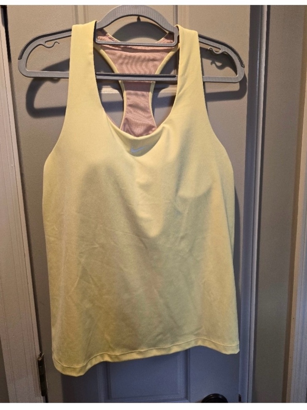 Nike Light Yellow Racerback Crop Top